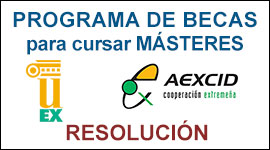 Resolución Becas Master Universidad de Extremadura